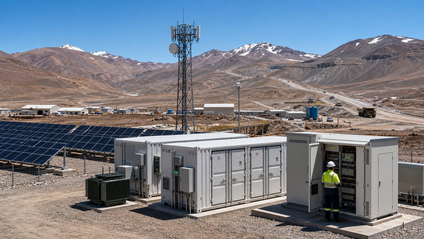 Modular mine microgrid and telecom infrastructure