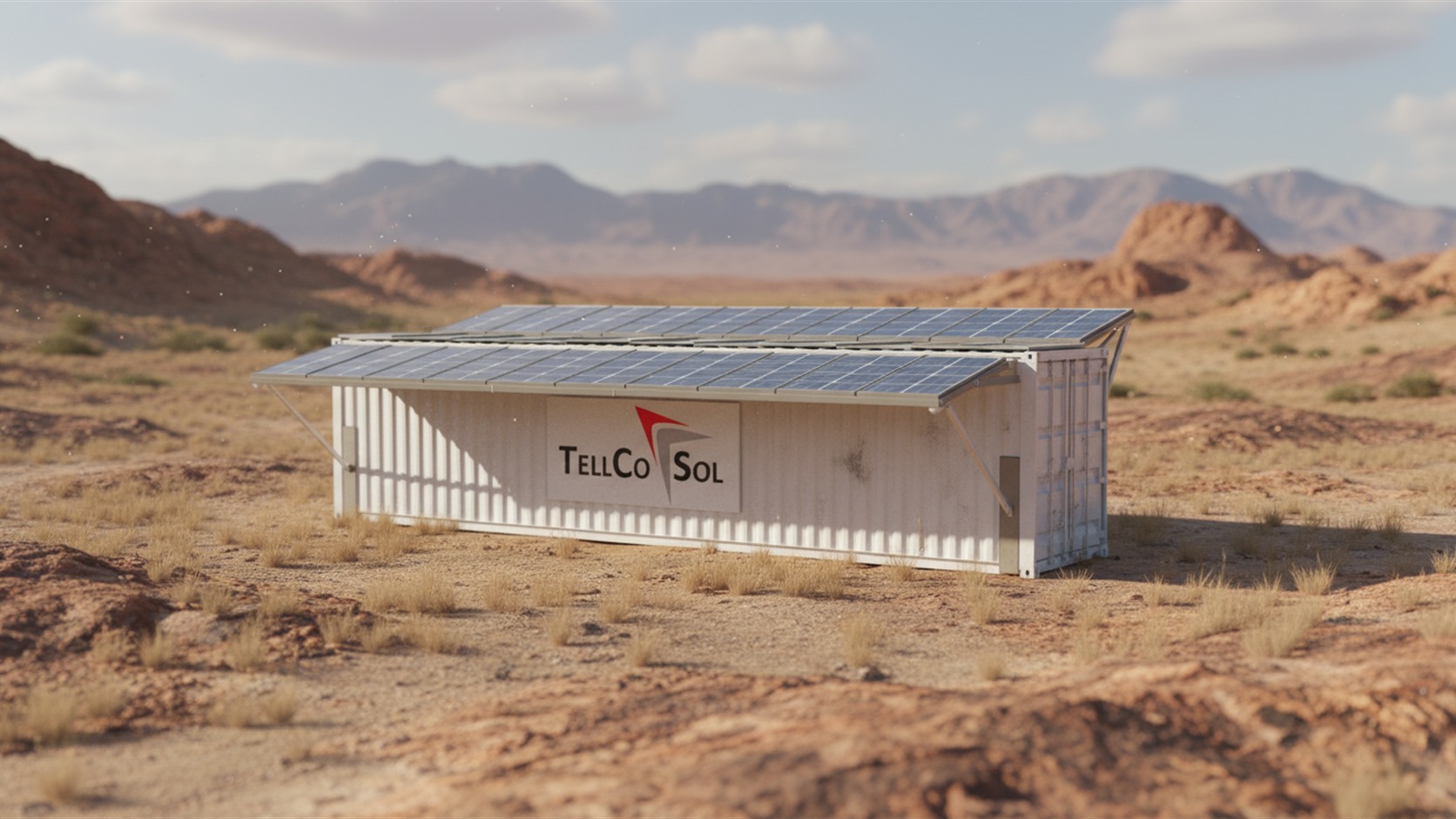 Solar container system installed at a mine site