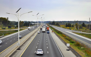 Outdoor LED lights on highways
