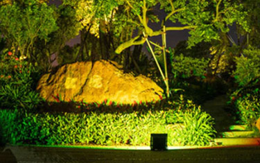 Outdoor LED lights in gardens