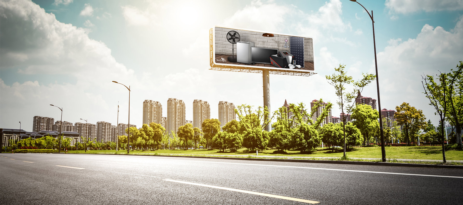 Solar Powered LED Billboards real life use
